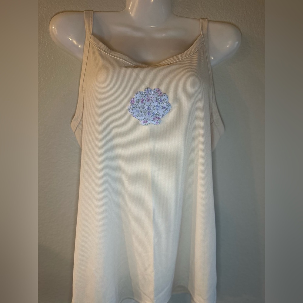 Hand sewn sea shell tank top